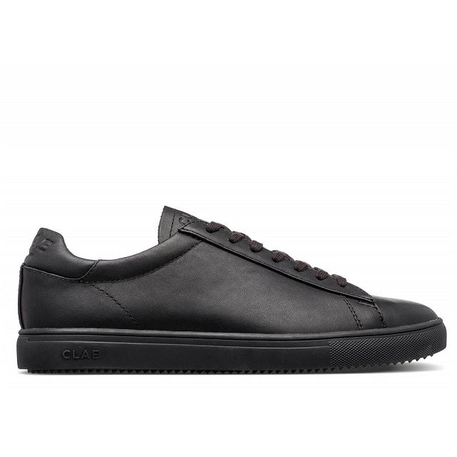 CLAE BRADLEY ESSENTIALS Shoes Mens USA651-Q89 In Triple Black Leather